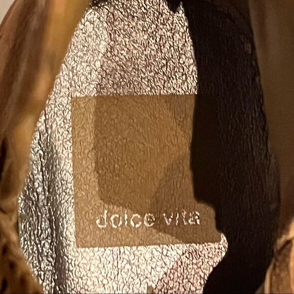 Dolce Vita booties rich chocolate brown color perforated 6.5 padded footbed - Picture 9 of 11